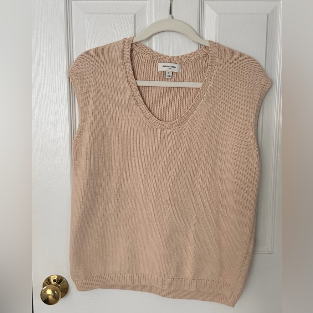 Banana Republic Tan Knit Top